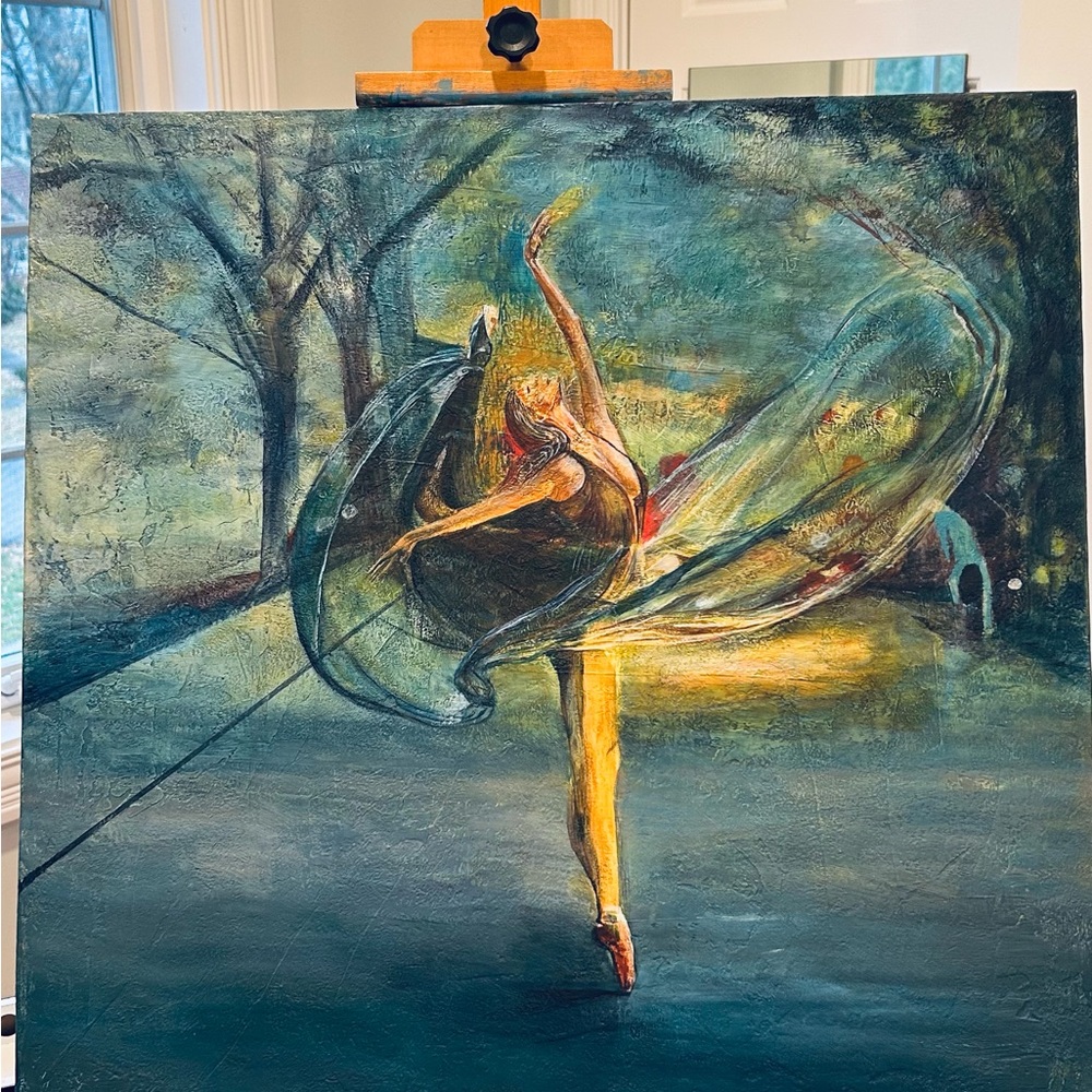 Original artwork, acrylic, “Street Dancer”